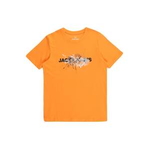Jack & Jones Junior Póló 'TEAR'  narancs / fekete / fehér