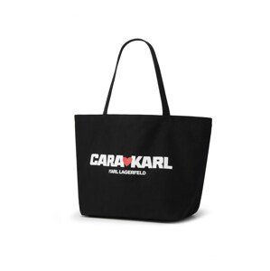 KARL LAGERFELD x CARA DELEVINGNE Shopper táska  piros / fekete / fehér