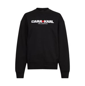 KARL LAGERFELD x CARA DELEVINGNE Tréning póló  fekete