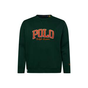 Polo Ralph Lauren Big & Tall Tréning póló  sötétzöld / sötét narancssárga / fehér