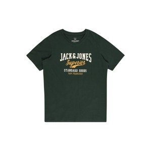 Jack & Jones Junior Póló  sötétszürke / narancs / fehér