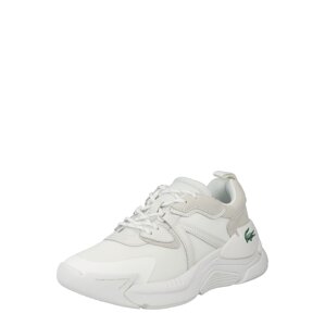 LACOSTE Rövid szárú edzőcipők  fehér / gyapjúfehér / zöld
