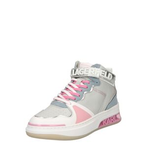 Karl Lagerfeld Magas szárú edzőcipők 'ELEKTRA'  füstkék / szürke / rózsaszín / fehér