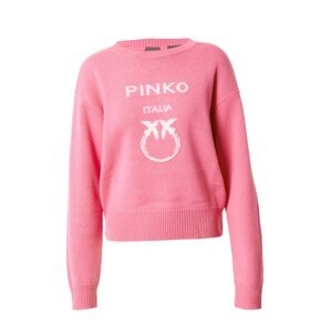 PINKO Pulóver 'BURGOS'  világos-rózsaszín / fehér