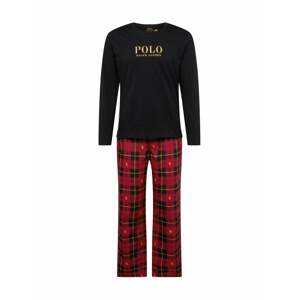 Polo Ralph Lauren Hosszú pizsama  arany / rubinvörös / fekete
