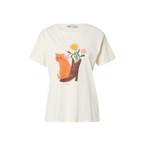 Compania Fantastica Póló 'Camiseta'  testszínű / barna / sötétzöld / narancs