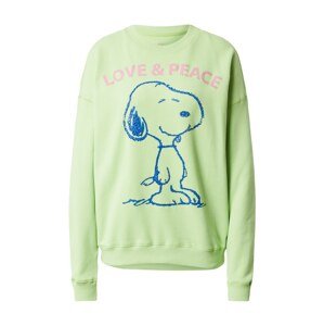 Frogbox Tréning póló 'Snoopy Love & Peace'  kék / világoszöld / rózsaszín
