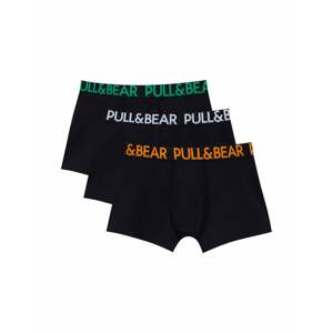Pull&Bear Boxeralsók  fűzöld / narancs / fekete / fehér