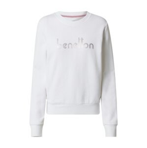 UNITED COLORS OF BENETTON Tréning póló  ezüst / fehér
