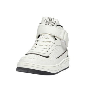 Pull&Bear Magas szárú sportcipők  fekete / fehér
