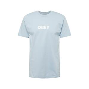 Obey Póló 'BOLD'  világoskék / fehér