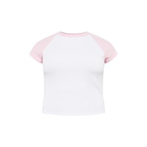 Cotton On Curve Póló 'AMBER'  fehér / rózsaszín