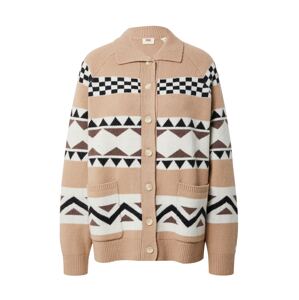 LEVI'S ® Kardigán 'Alaska Sweater'  teveszín / fekete / fehér