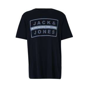 Jack & Jones Plus Póló 'STORM'  tengerészkék / füstkék / fehér