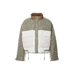 Coster Copenhagen Átmeneti dzseki 'Patchwork padded jacket'  testszínű / barna / khaki / fehér