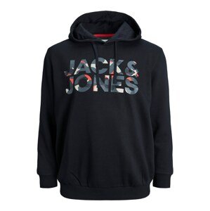 Jack & Jones Plus Tréning póló 'RAMP'  galambkék / világosszürke / gránátalma / fekete