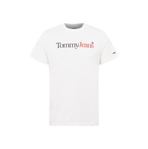 Tommy Jeans Póló  narancs / fekete / fehér