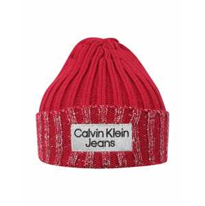 Calvin Klein Jeans Sapka  ezüstszürke / piros / fekete