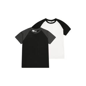 Urban Classics Póló  sötétszürke / fekete / fehér