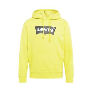 LEVI'S Tréning póló 'STANDARD GRAPHIC HOODIE YELLOWS/ORANGES'  sárga / fekete / fehér
