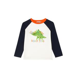 Cath Kidston Póló 'Dinosaur Roar'  éjkék / világoszöld / sötét narancssárga / fehér