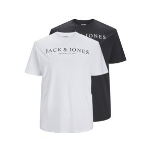Jack & Jones Plus Póló 'Blabooster'  fekete / fehér