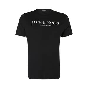 Jack & Jones Plus Póló 'BOOSTER'  fekete / fehér