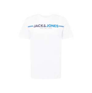 JACK & JONES Póló 'FREDERIK'  éjkék / azúr / fehér