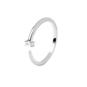 P D PAOLA Gyűrűk 'SUZI'  ezüst / átlátszó