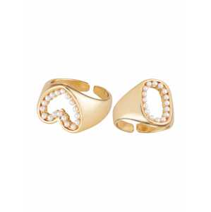 PIECES Gyűrűk 'SODA'  arany / gyöngyház-fehér