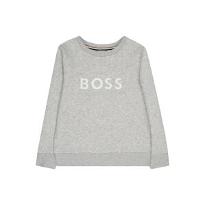 BOSS Kidswear Tréning póló  szürke / fehér