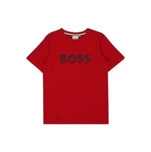 BOSS Kidswear Póló  tűzpiros / fekete