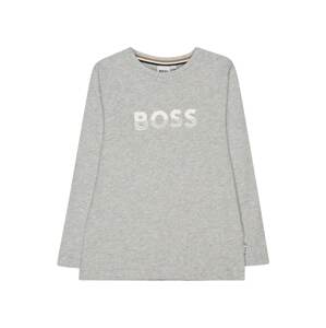 BOSS Kidswear Póló  szürke melír / fehér