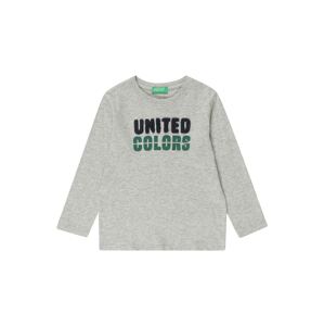 UNITED COLORS OF BENETTON Póló  szürke / zöld / fekete