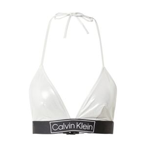 Calvin Klein Swimwear Bikini felső  ezüstszürke / fekete / fehér