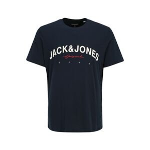 Jack & Jones Plus Póló 'FRIDAY'  tengerészkék / piros / fehér