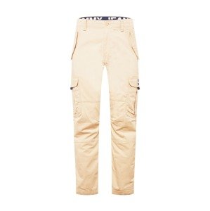 Tommy Jeans Cargo nadrágok 'ETHANT'  világos bézs / tengerészkék / tűzpiros / fehér