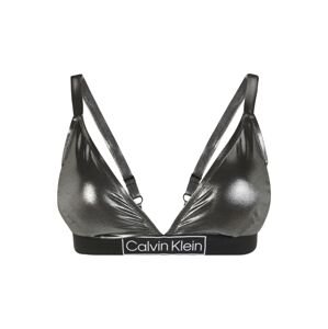 Calvin Klein Swimwear Plus Bikini felső  ezüstszürke / fekete / fehér