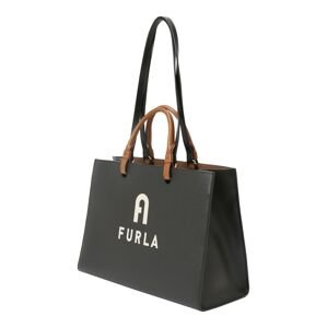 FURLA Shopper táska 'VARSITY'  fekete / fehér