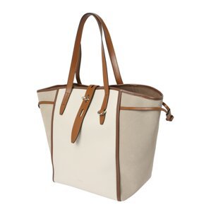 FURLA Shopper táska 'NET'  okker / gyöngyház-fehér / piszkosfehér