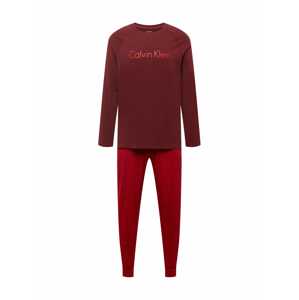 Calvin Klein Underwear Hosszú pizsama  piros / vérvörös