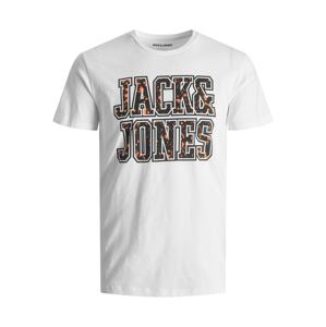 Jack & Jones Junior Póló 'Eon Dot'  narancs / fekete / fehér