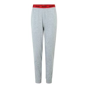 HUGO Pizsama nadrágok 'Linked'  szürke melír / piros / fekete