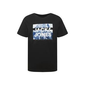 JACK & JONES Póló 'ALFIE'  kék / fekete / fehér