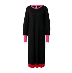 CULTURE Kötött ruhák 'Annemarie'  világos-rózsaszín / világospiros / fekete