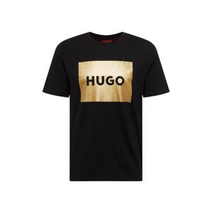 HUGO Póló 'Dulive'  arany / fekete