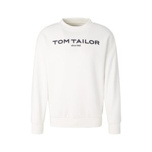 TOM TAILOR Tréning póló  fekete / piszkosfehér