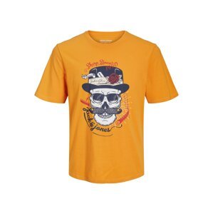 JACK & JONES Póló 'Roxbury'  tengerészkék / narancs / piros / fehér