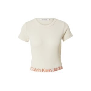Calvin Klein Jeans Póló  krém / narancs