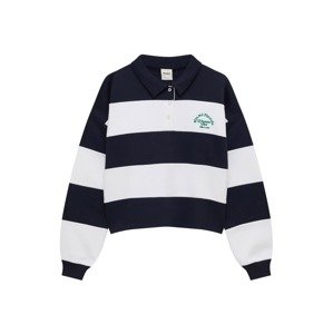 Pull&Bear Tréning póló  tengerészkék / fűzöld / fehér
